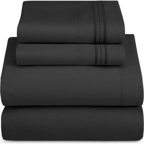 Ensemble de draps pour lit simple, draps doux pour lit simple, draps et taies d'oreiller en microfibre rafraîchissante, ensemble de 3 pièces pour lit simple