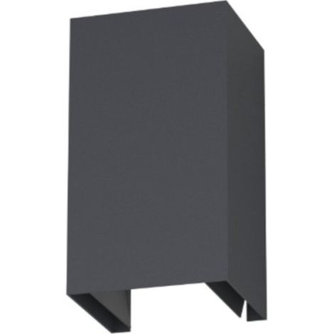 Applique moderno top light spa plus ap gx53 led ip54 alluminio vetro biemissione, finitura metallo antracite