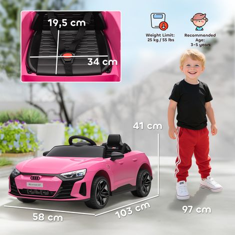 Ferngesteuertes Auto für Mädchen von 3-5 Jahren, mit Hupe, Musik und Scheinwerfern, Höchstgeschwindigkeit 5 km/h, Farbe: Rosa (1/5)