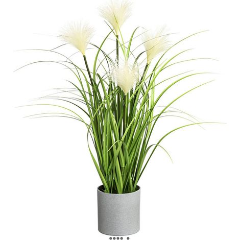 Herbe artificielle touffe en pot avec ses chatons H 50 cm (1/3)