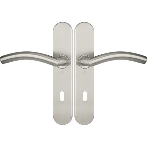 Ensemble sur plaques série JADE 1494 type clé L finition inox brossé - HERACLES - B-INOX-SP19 (1/3)