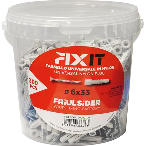 TASSELLO NYLON 'FIXIT' Ø 8 x 51 mm TSP 5 x 60 mm 130 pz  - FRIULSIDER