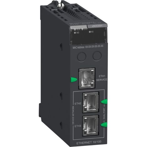 Modicon M580 - module réseau EtherNet/IP et Modbus/TCP - 10/100Mbit - BMENOC0301