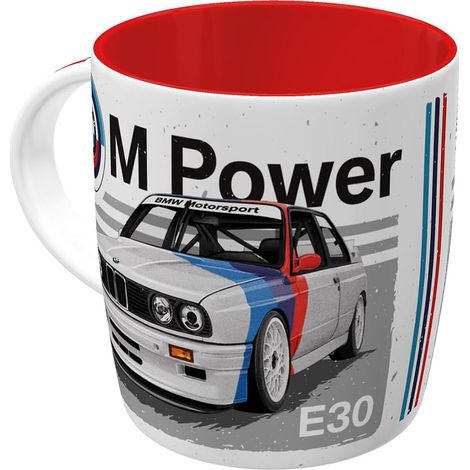 Mug BMW M Power E30 en céramique intérieur rouge 340 ml (1/2)