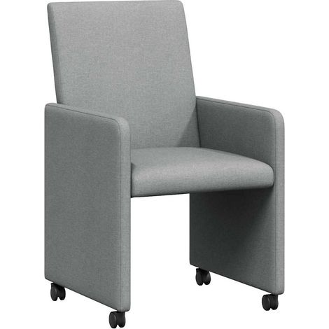 Sillas de Comedor con Ruedas 2 pcs Gris claro 57 x 66 x 94 cm vidaXL