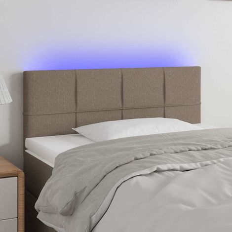 Tête de lit LED taupe réglable avec bande lumineuse 90 x 5 x 78/88 cm, 5.98kg - PANGIVO (1/5)