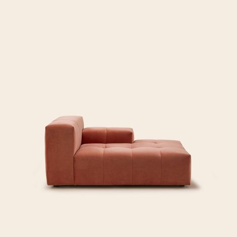 Méridienne modulable D en Effet capitonné en velours Opal UBERTO (1/4)
