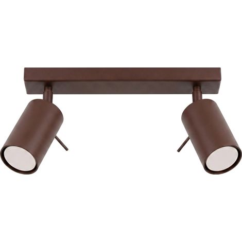 Deckenleuchten RING braun 2xGU10 30cm Stahl Sollux (1/5)