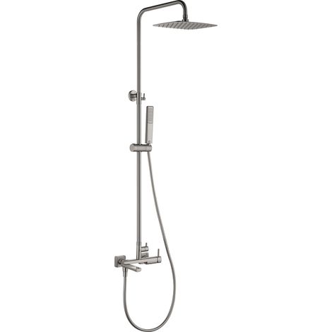 IMEX BDT064-B/NQ TOSCANA-AREZZO Conjunto Monomando Baño/Ducha Niquel - ref: BDT064-B/NQ