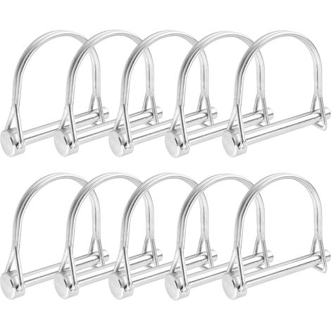 Packung mit 10 rechteckigen Klappbolzen (8x70 mm) mit Schnappverschluss für Anhänger