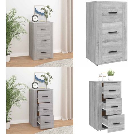 Sideboard Grau Sonoma 40x33x70 cm Holzwerkstoff - Schreibtisch - Wohnzimmermöbel - Sideboard - Regal - Grau - Home & Living (1/5)