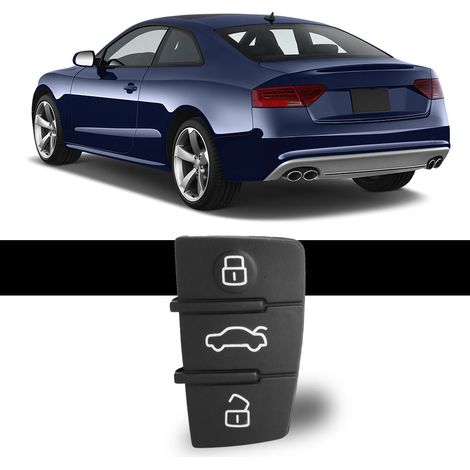 Coque Housse Clavier 3 Boutons pour Clé Voiture Audi A3 A4 A6 A8 TT Q7 S6 (1/3)