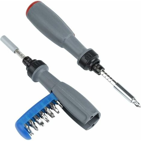 Lot de 2 tournevis à cliquet bleus 15 en 1, Precision R (1/5)