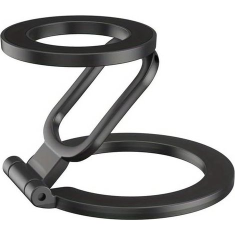 Supporto magnetico doppio per cellulare da scrivania, supporto magnetico bifacciale, adatto per palestre, uffici e altri luoghi (nero). (1/5)