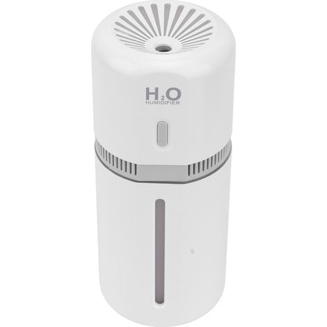 180-ml-Auto-Luftbefeuchter, kleiner tragbarer Luftbefeuchter mit Kaltbefeuchtung, USB-Ladefunktion und farbigem Nachtlicht (Weiß) (1/5)
