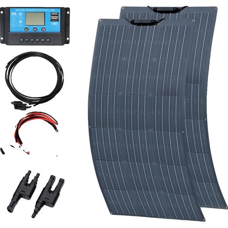 Kit de panneaux solaires flexibles, capacité nominale de 200W, design léger (1/2)