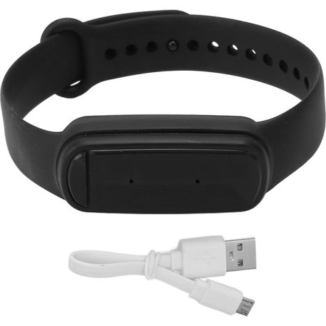 Bracelet répulsif ultrason M90, 3 modes, rechargeable USB, noir, anti-nuisibles, sans produits chimiques, pour intérieur et extérieur, efficace contre rongeurs et insectes. (1/5)
