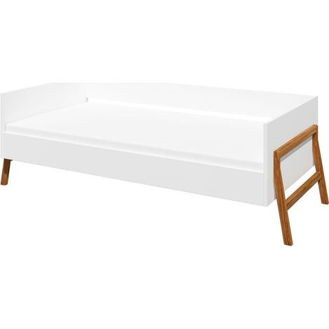 Letto 80x160 con rete a doghe inclusa Bellamy Lotta Bianco (1/3)