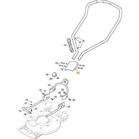 ORIGINAL STIGA PRO VGA MCS50 BLOCKPLATTE OBERER GRIFF – 381005257/0