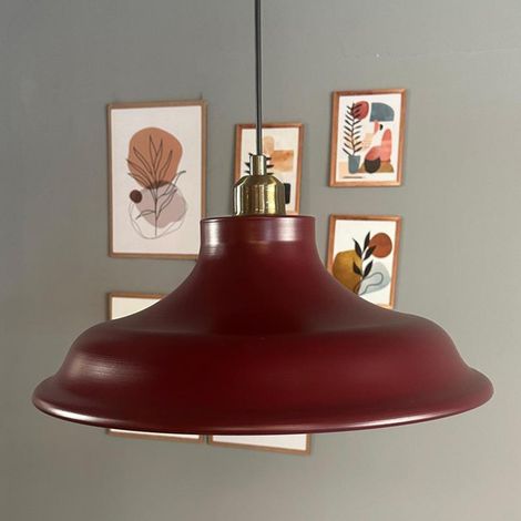 bamyum Bergo Suspension Luminaire Industrielle Rétro en Metal de 26 cm, Lustre de Salon Vintage, Éclairage de Plafond pour Chambre, Cuisine, Plafonnier, Lampe Suspendue (1/5)