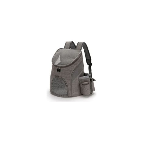 Sac à dos de transport pour animaux de compagnie avec sac à crottes, compartiment pour friandises pour chats et chiens et bouteille d'eau, sac de transport respirant pour animaux de compagnie de petit (1/5)