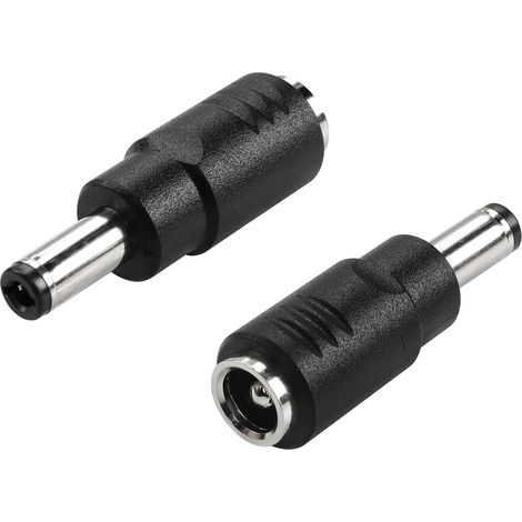 Adaptateur d'alimentation DC, Prise mâle DC 5,5mm x 2,5mm vers Prise Femelle 6,5mm x 3,0mm pour Ordinateur Portable, caméras de sécurité CCTV, système de Surveillance(2-Pack) (1/5)