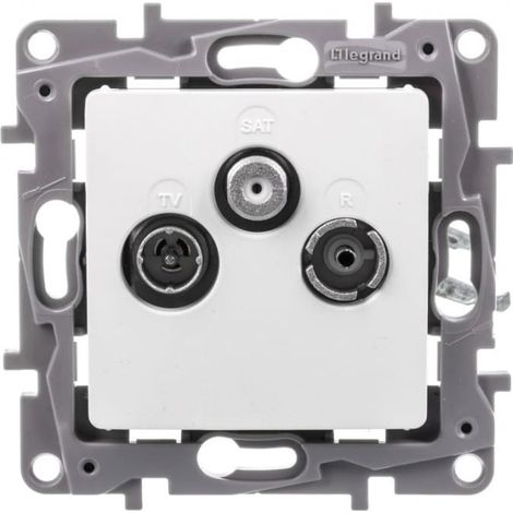 Niloe RTV-SAT Antennenbuchse, 10 dB, weiß, 764565