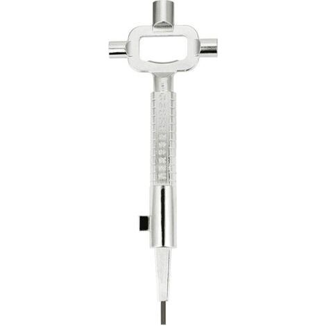 6 en 1 Clé d’ Clef Carré 6/7 / 8 mm Clé Allen avec Graduation Multi-fonction Clé Passe Partout Universel de Chantier en Alliage de Zinc Solide pour Ouvrir Porte Fenêtre Armoire (1/5)