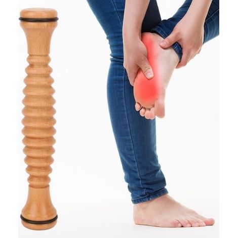 Foot massage roller - Yosoo - Ys002 - Teaaceae wood - Ergonomic - Anti-stress - AquaForge (1/4)