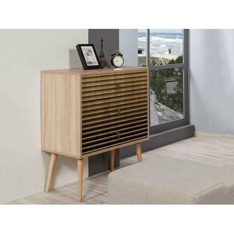 Dmora - Cajonera Dparigin, Cómoda multiusos, Cómoda de dormitorio, Gabinete con cajones, 80x40h90 cm, Roble (1/5)