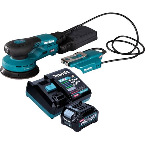 Makita BO 003 CGD101 Levigatrice rotorbitale a batteria 40 V max. 125 mm 3,0 mm di corsa Brushless + 1x batteria ricaricabile 2,5 Ah + caricabatterie