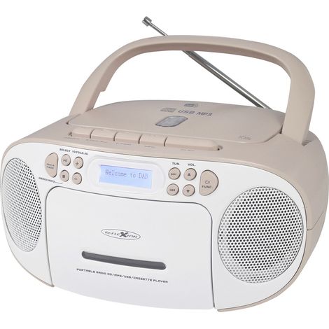 Reflexion  CD-Radio DAB+, DAB, UKW AUX, CD, Kassette, USB   Weiß, Pink (1/5)