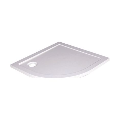 ONDEE ZEN - Receveur de douche BULL - 1/4 de cercle 80cm - SMC - Blanc - Extra-plat (1/4)