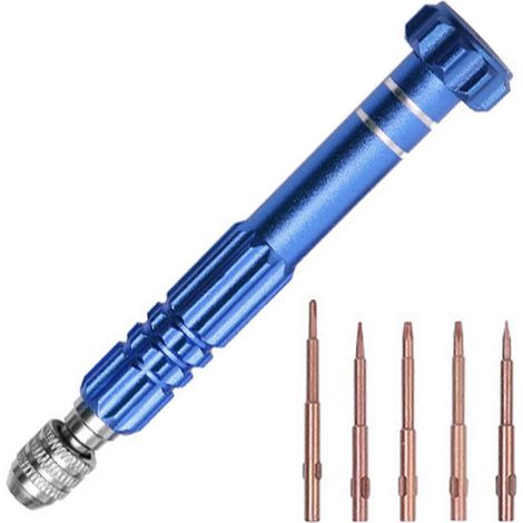 Kit de 5 tournevis en 1 pour la réparation de téléphones : tournevis magnétiques multifonctions pour la réparation à domicile. (1/5)