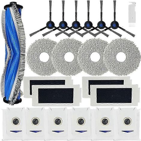 Kit de pièces détachées pour aspirateur robot ECOVACS T30S/T30S COMBO : brosse principale/latérale, filtre, lingette de nettoyage, sac à poussière (1/5)