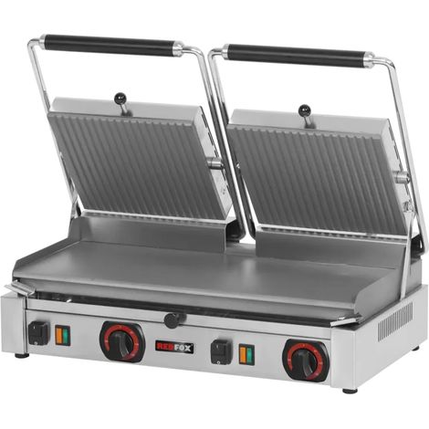Gril de contact électrique lisse 57x24 400 V REDFOX - PD 2020 L - REDFOX