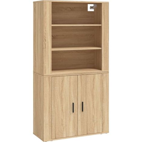 Buffet credenza cassettiera mobile contenitore organizer cucina soggiorno soggiorno alto sonoma multistrato marrone 020034213