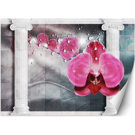 Carta Da Parati, Fiori Orchidea 3D Colonne - 400x280 (1/5)