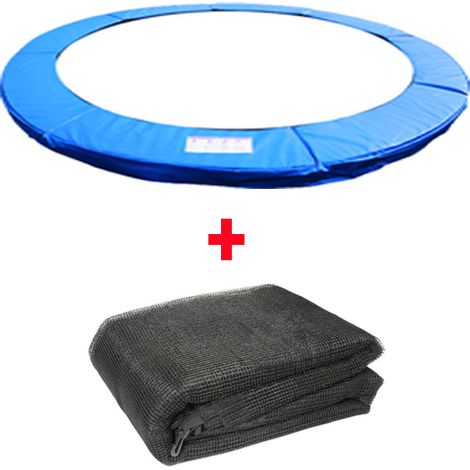 Greenbay Trampoline Replacement Spring Cover Padding Pad & Safety Net Enclosure Surround Bundle 6FT Blue (1/5)