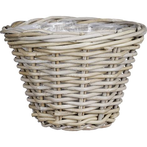 Mica Decorations Korb Marcia Rattan Ø 29 x 20 cm grau Korb (1/2)