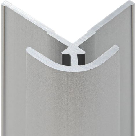 Profilé d'angle extérieur pour panneau mural de douche, DécoDesign, Schulte, Alu-argenté, 210 cm
