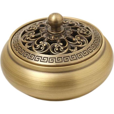 Brûleur D'Encens en Cuivre Compact pour Usage Intérieur Porte-Encens Pratique Et Élégant pour Bureau Chambre Sauna - Four À Aromathérapie Et Décor De Maison (1/5)