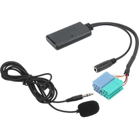 Câble adaptateur audio Bluetooth Bluetooth 5.0 - Microphone mains libres - Compatible avec autoradios (1/4)