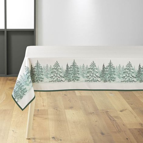 Nappe Imprimé "Christmas" 150x300cm Naturel