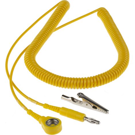 Cordon ESD de mise à la terre RS PRO, Liaison, 3.6m 10mm Spiralé ( Prix pour 1 ) (1/3)