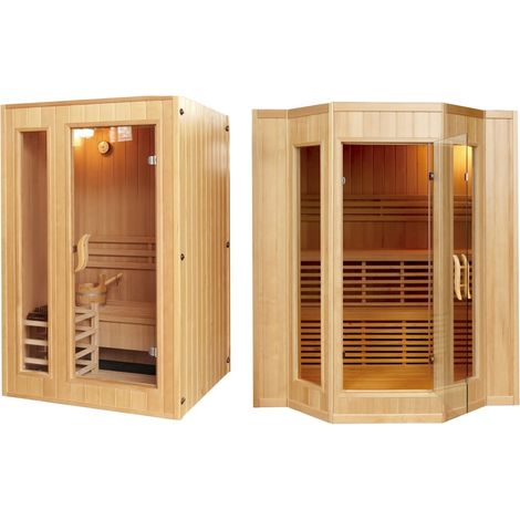 Bagno Italia Sauna finlandese 153x110 cm 3 posti in legno canadese accessori inclusi (1/4)