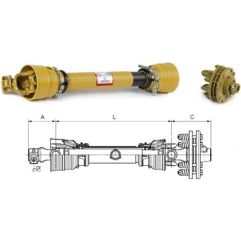 Albero di presa di forza ax6sc 1026010-1446031 fi-35z6/fi-45z6