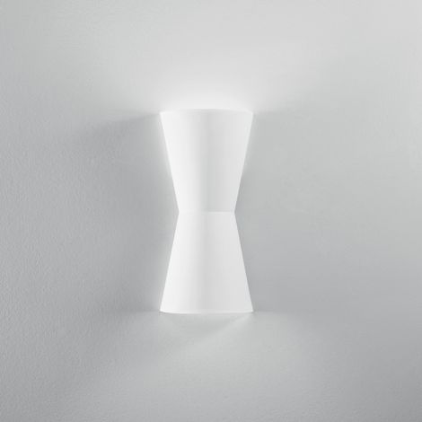 Moderne Wandlampe aus weißem, lackierbarem Gips Clepsydra (1/2)