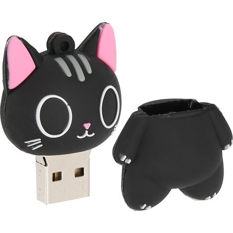 Clé USB 64GB Motif Chat - Stockage Portable pour Fichiers, Vidéos, Photos - Idée Cadeau Originale