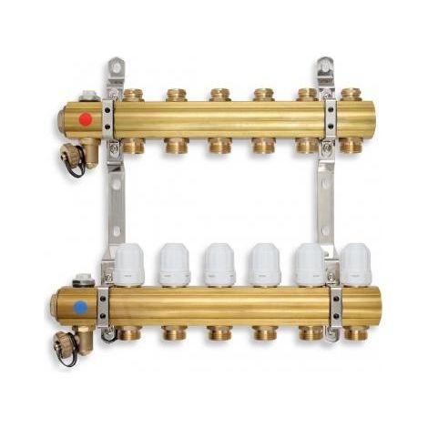 Novaservis - Collecteur avec vannes de contrôle, thermostatiques et mécaniques, 7 circuits RZ07S (1/2)